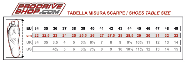 misure scarpe 45