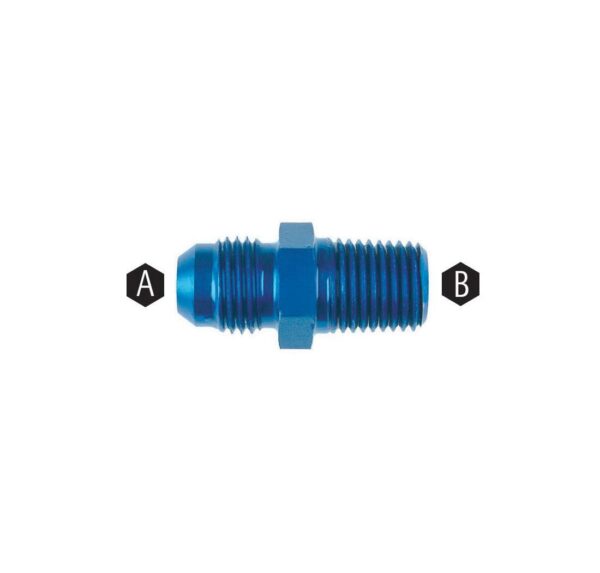 Adattatore JIC NPT Alluminio Dritto Maschio Maschio